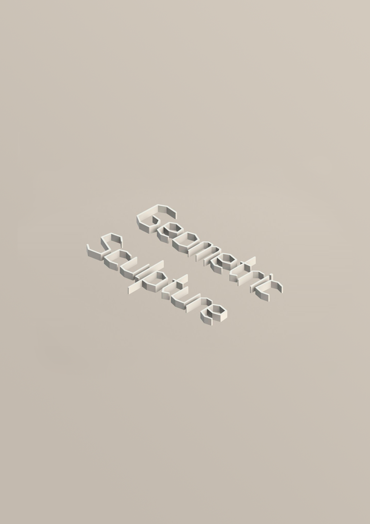 Font Geometric Sculpture