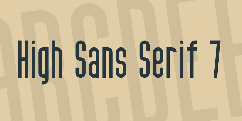 Font High Sans Serif 7
