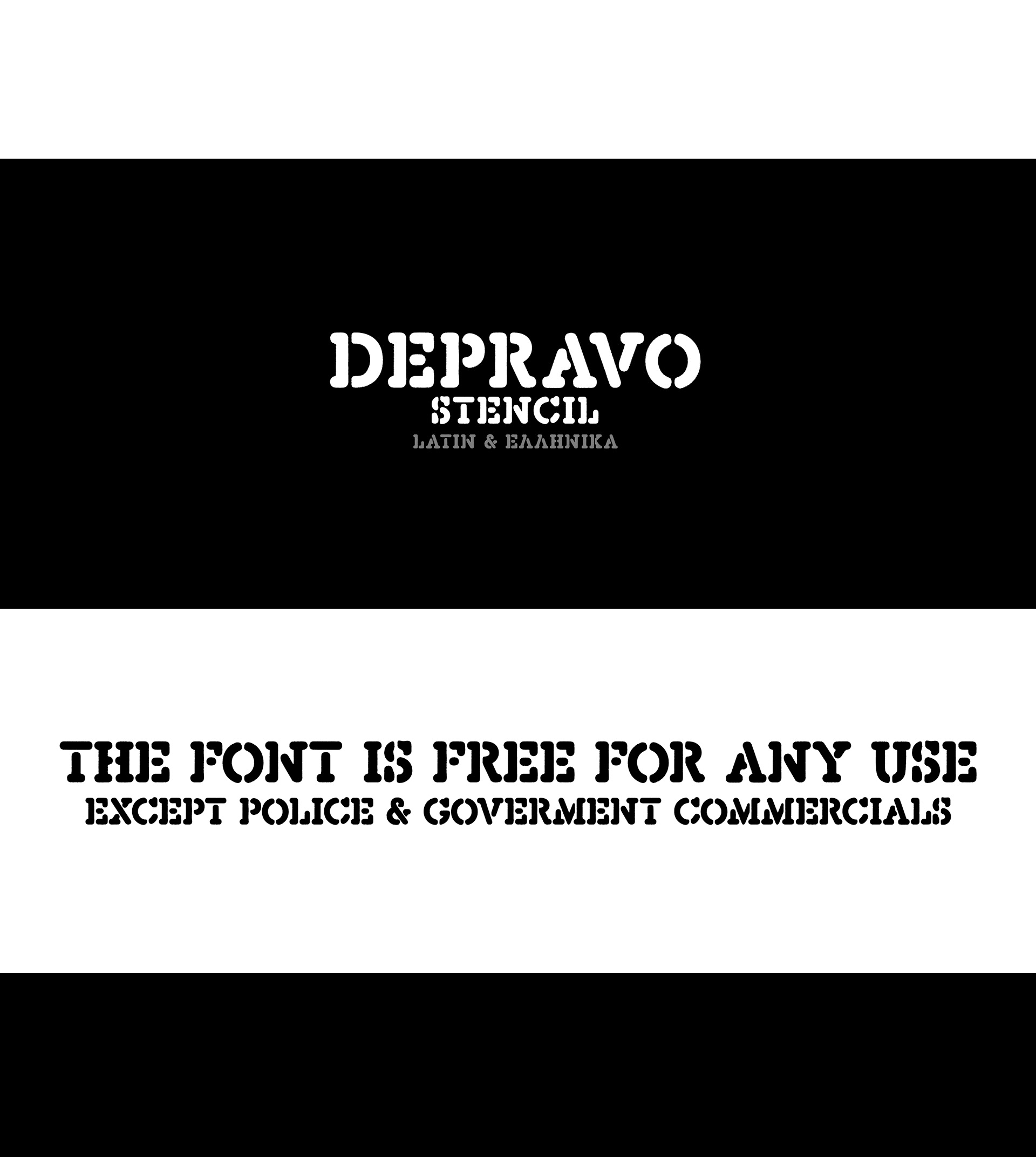 Font Depravo Stencil 