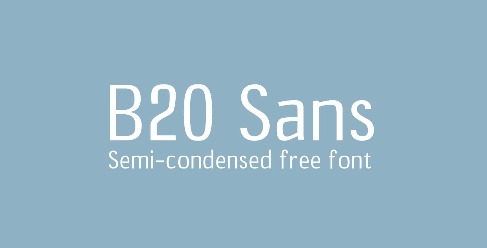 Font B20 Sans