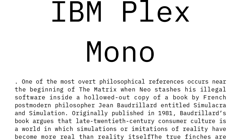 IBM Plex Mono