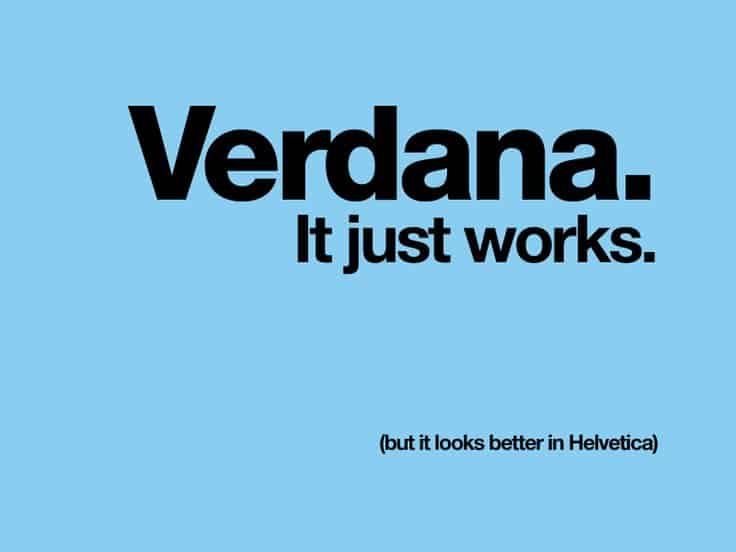 Font Verdana