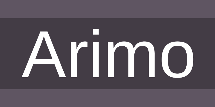 Font Arimo