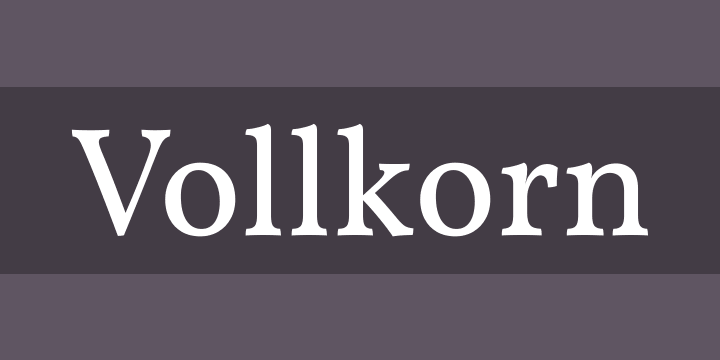 Font Vollkorn