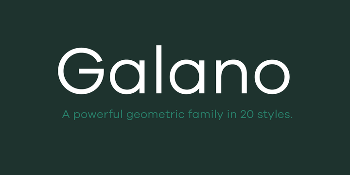 Font Galano Grotesque