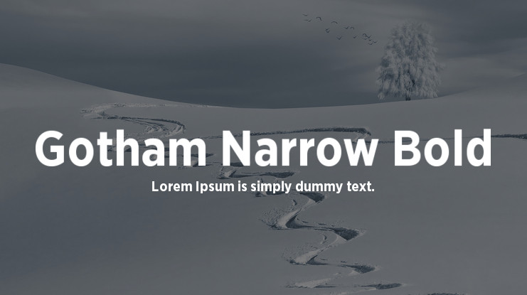 Font Gotham XNarrow