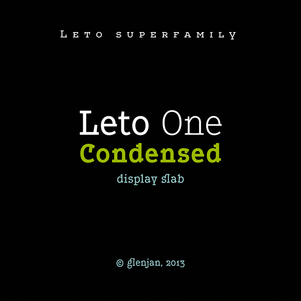 Font Leto Slab Condensed