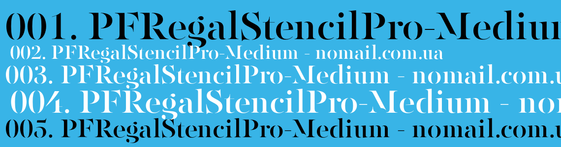Font PF Regal Stencil Pro