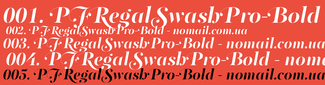 Font PF Regal Swash Pro