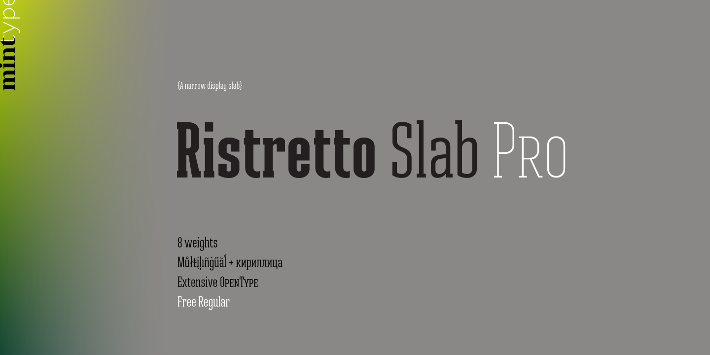 Font Ristretto Slab Pro