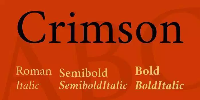 Font Crimson Text