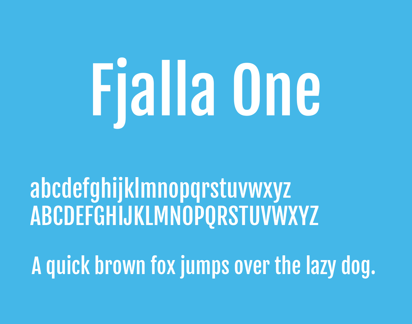 Font Fjalla One