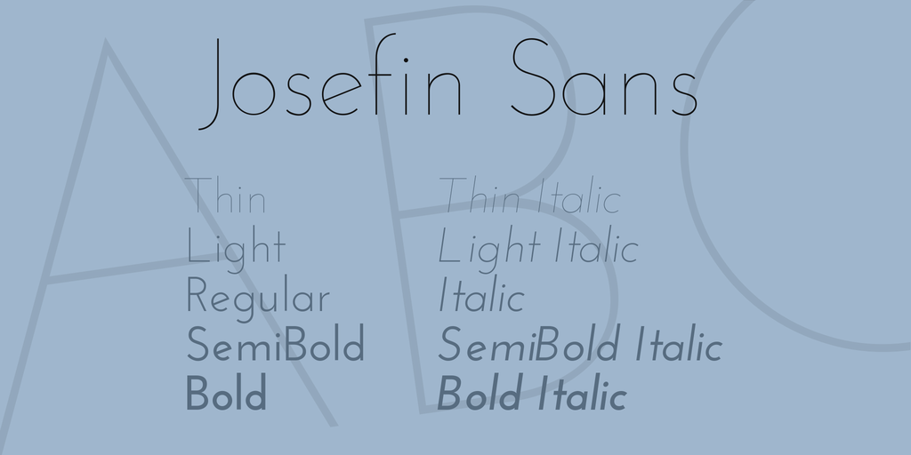 Font Josefin Sans