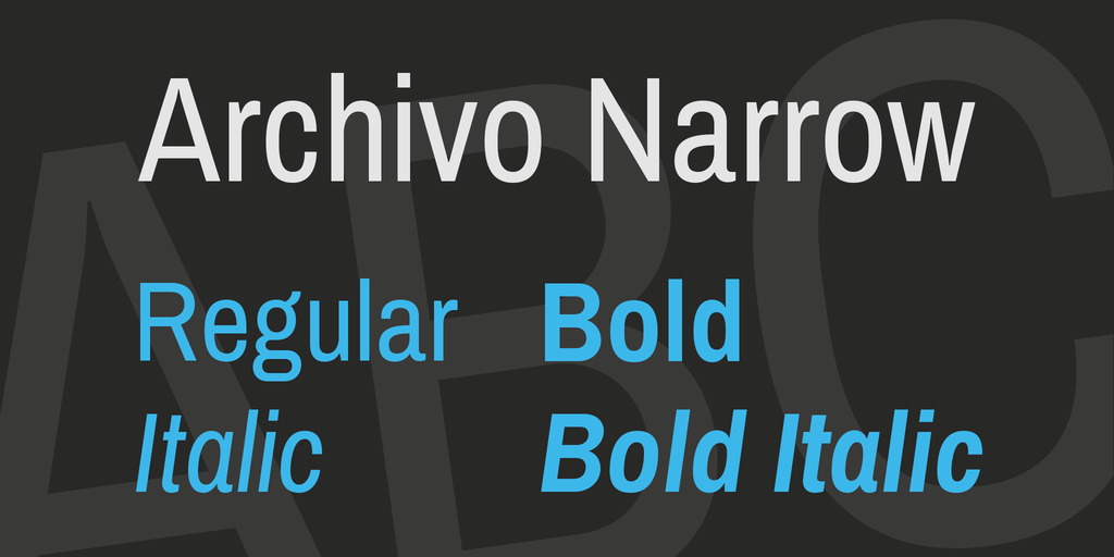 Font Archivo Narrow