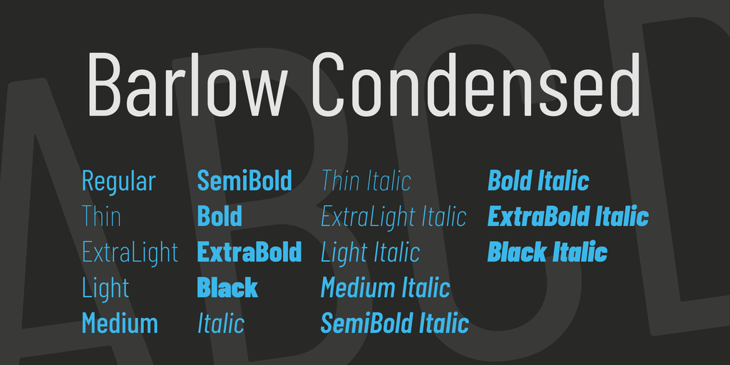 Font Barlow Condensed