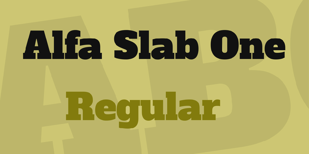 Font Alfa Slab One