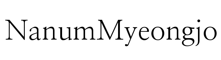Font Nanum Myeongjo