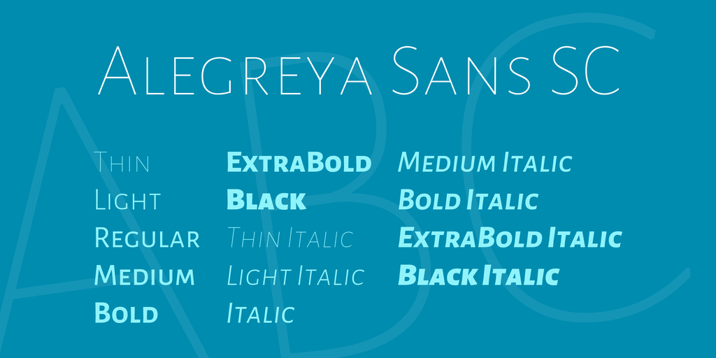Font Alegreya Sans SC