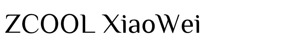 Font ZCOOL XiaoWei