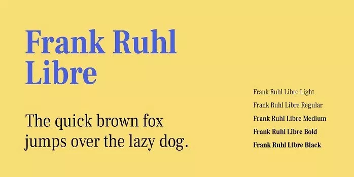 Font Frank Ruhl Libre
