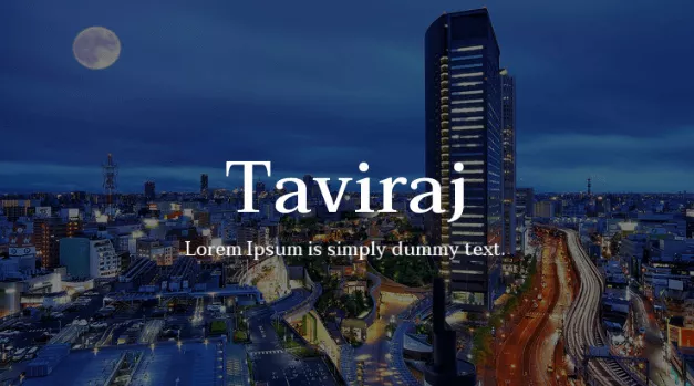 Font Taviraj