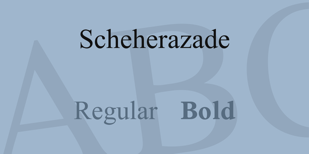 Font Scheherazade
