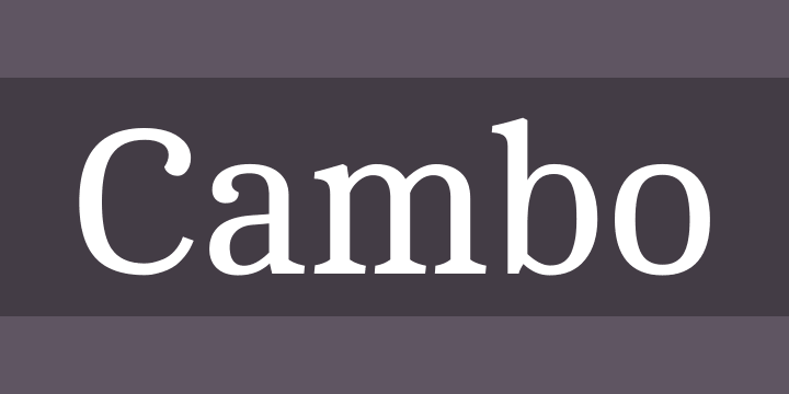 Font Cambo