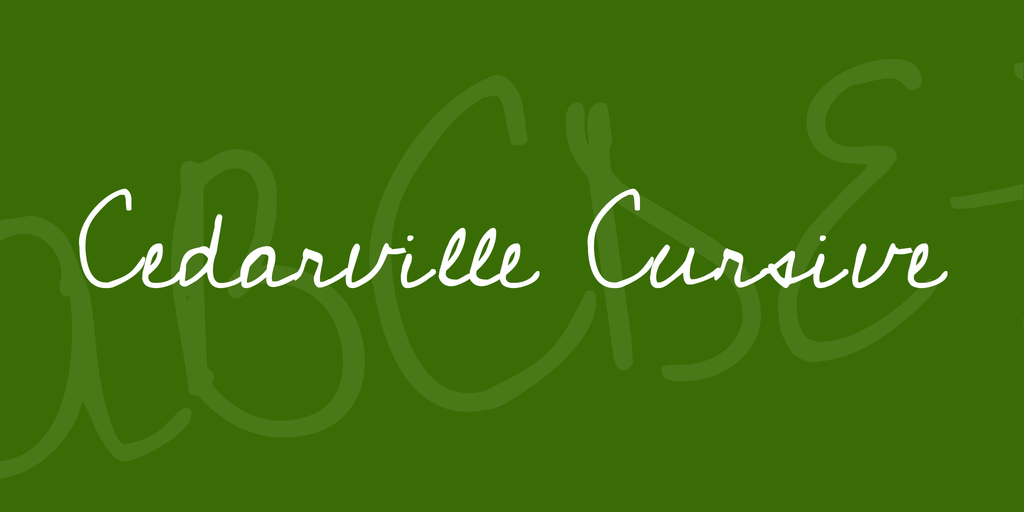 Font Cedarville Cursive