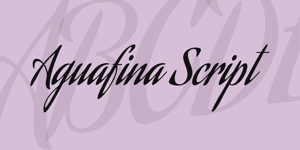 Font Aguafina Script