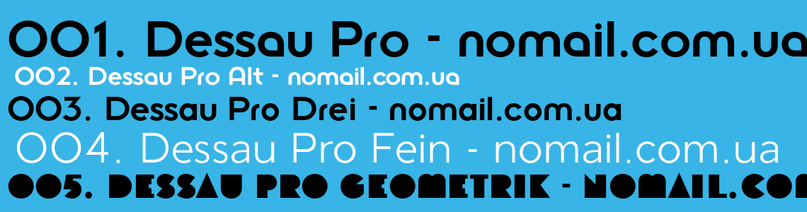 Font Dessau Pro