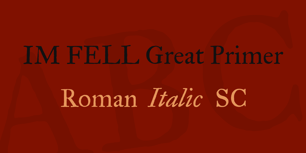 Font IM FELL Great Primer SC