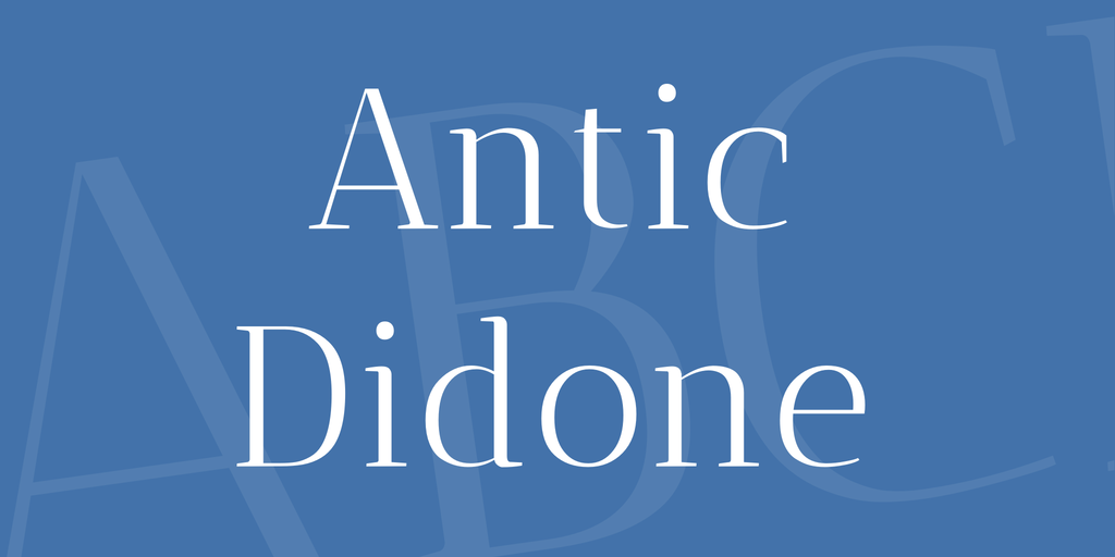 Font Antic Didone
