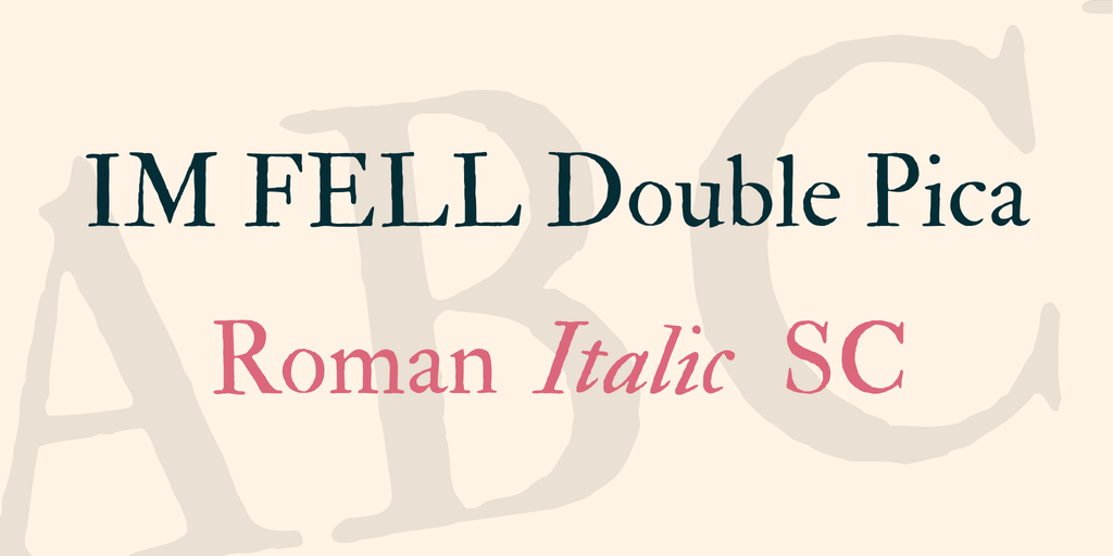 Font IM Fell Double Pica