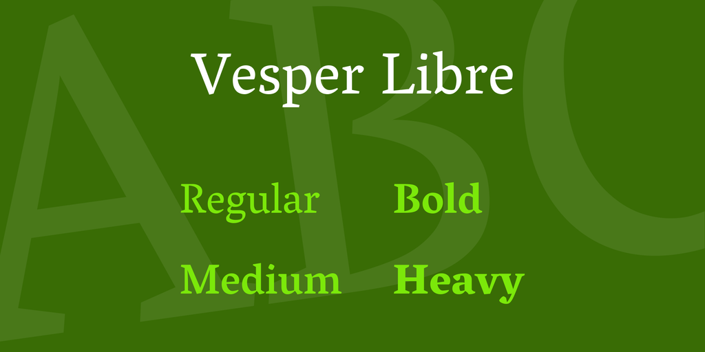 Font Vesper Libre