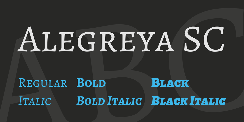 Font Alegreya SC