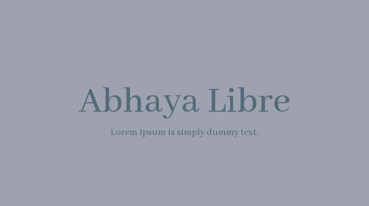 Font Abhaya Libre