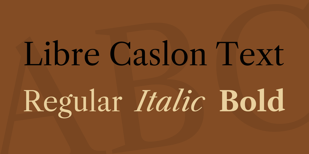 Font Libre Caslon Text