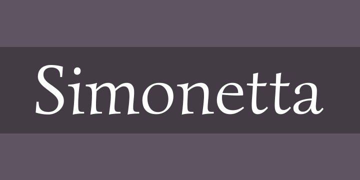 Font Simonetta