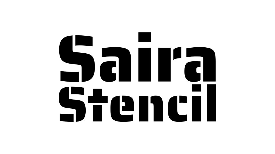 Font Saira Stencil One
