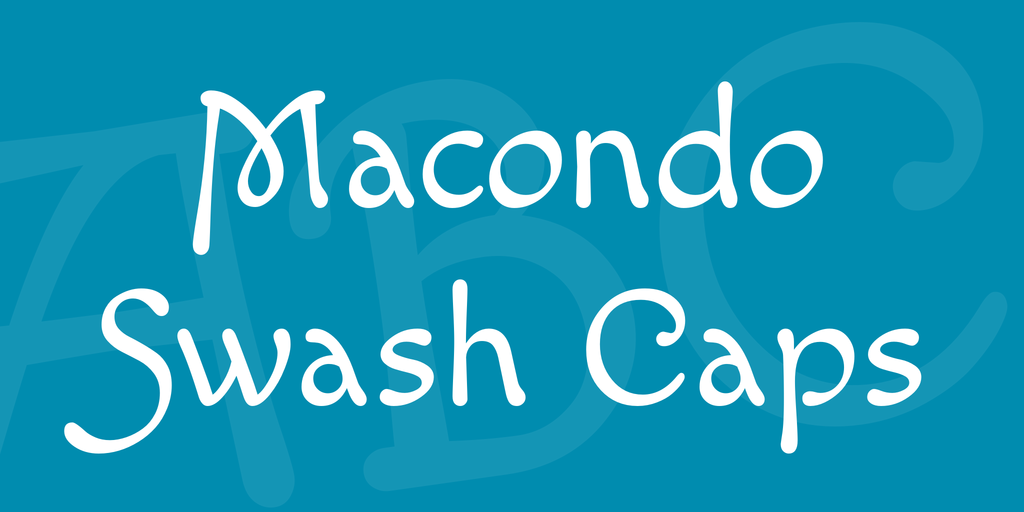 Font Macondo Swash Caps