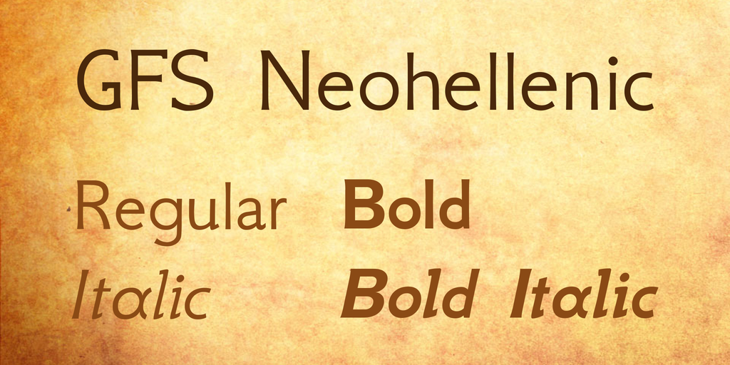 Font GFS Neohellenic