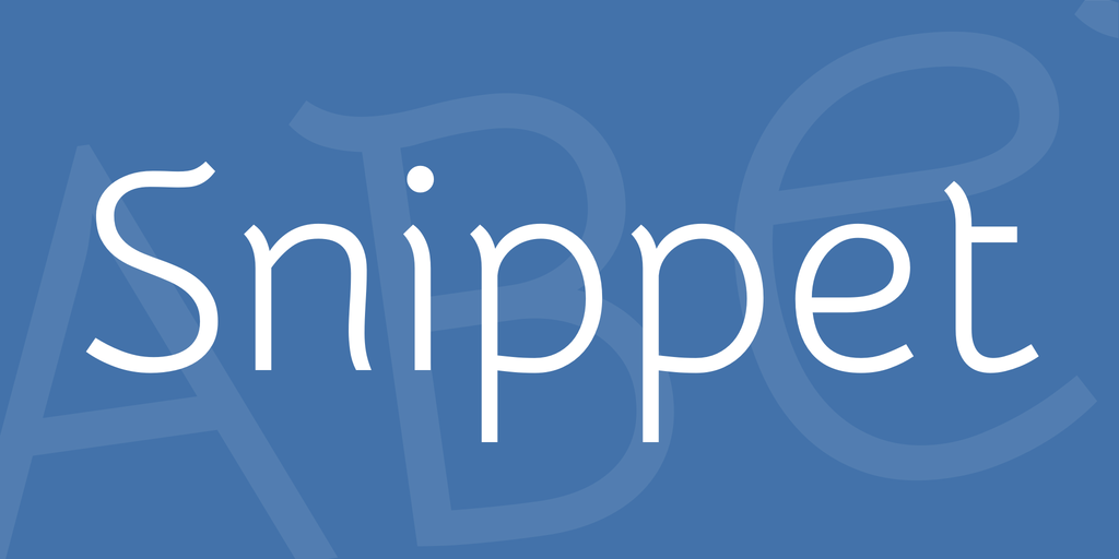 Font Snippet
