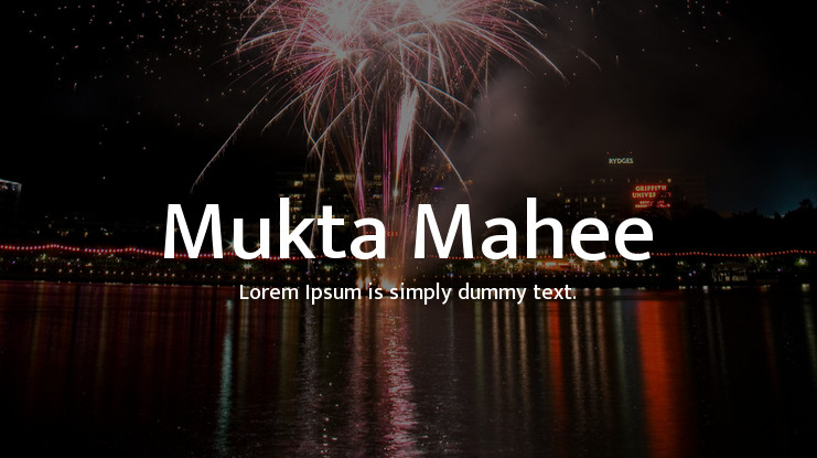 Font Mukta Mahee