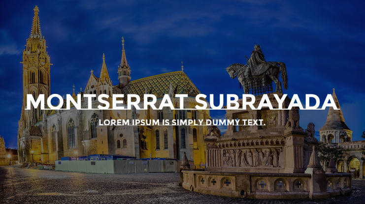 Font Montserrat Subrayada