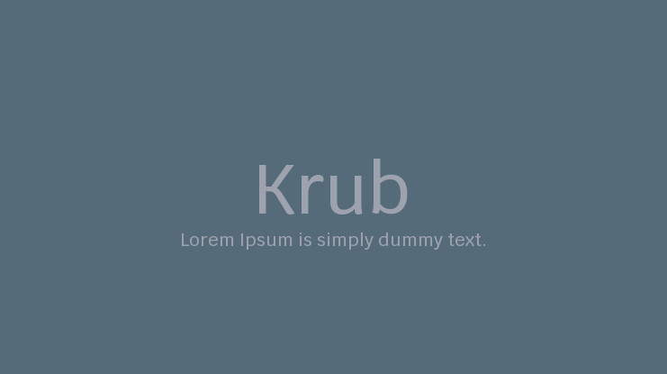 Font Krub