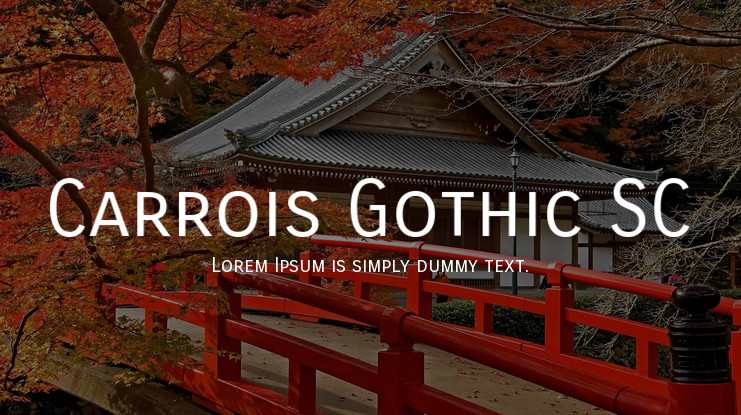 Font Carrois Gothic SC