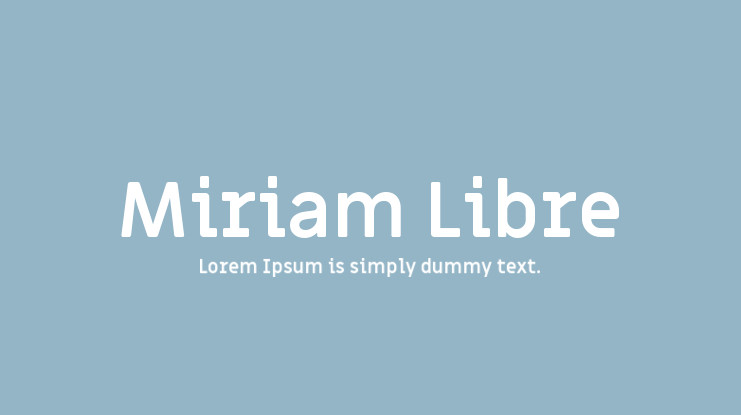 Font Miriam Libre