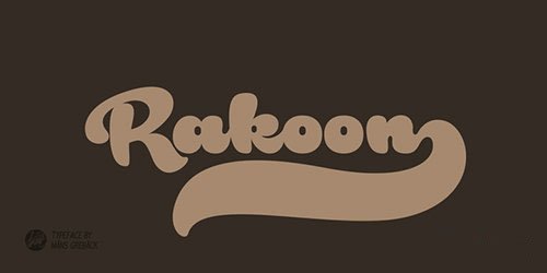 Font Rough Rakoon