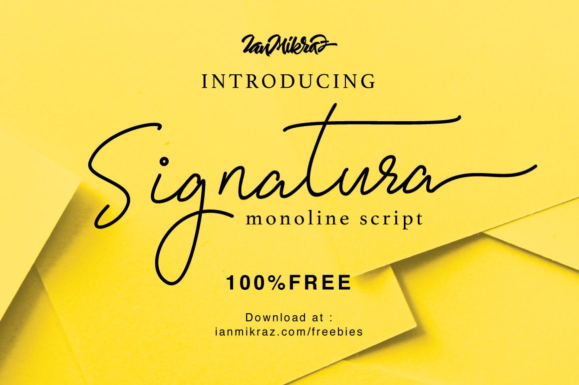 Font Signatura Monoline