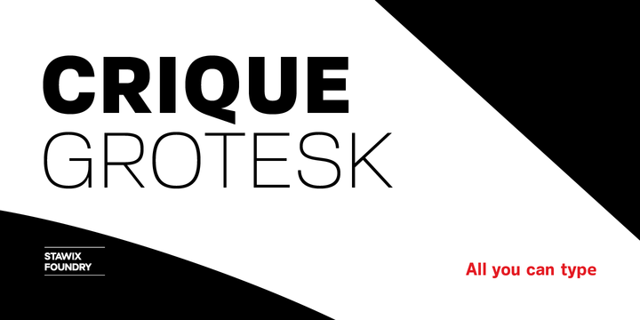 Font Crique Grotesk